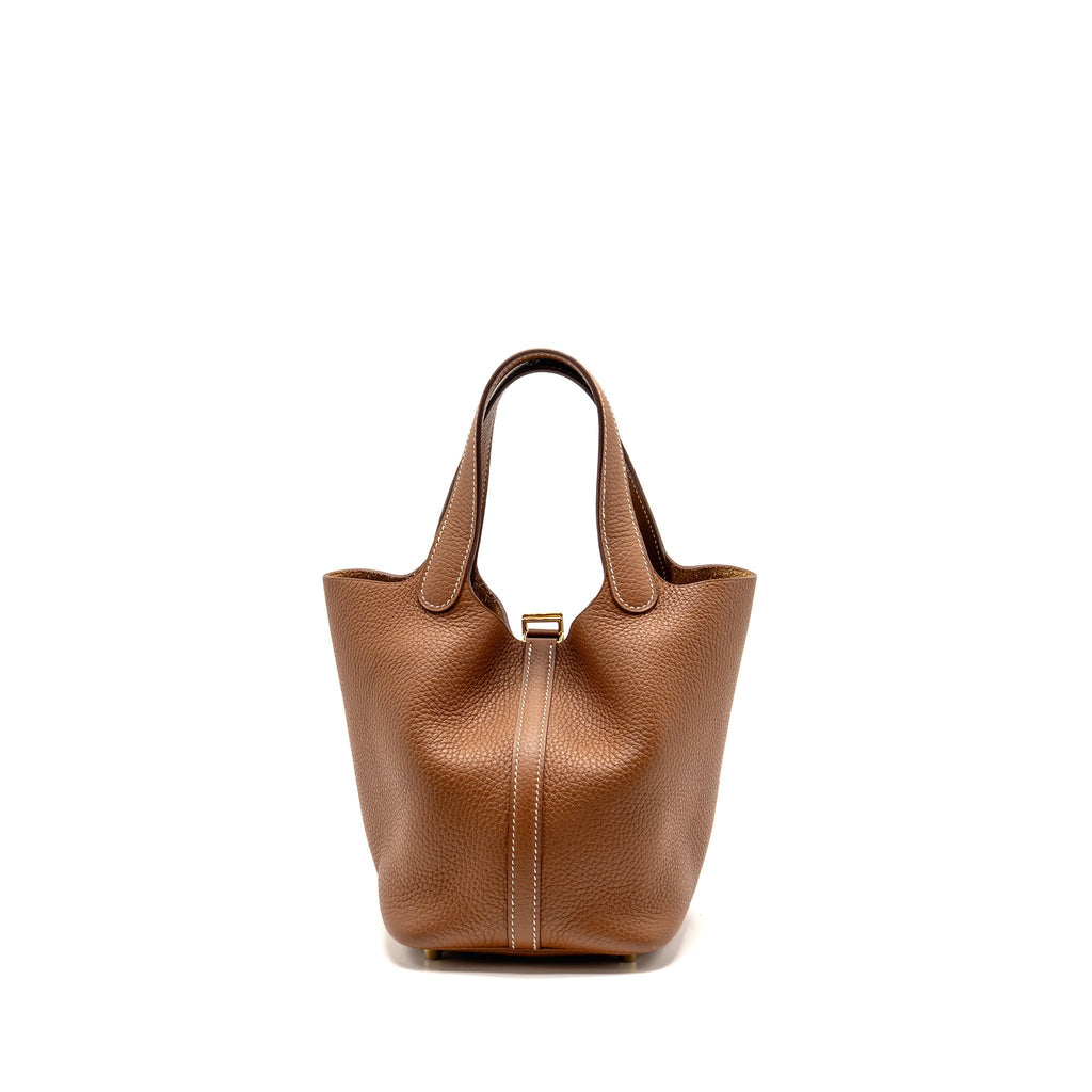 HERMES PICOTIN 18 LOCK BAG CLEMENCE GOLD GHW