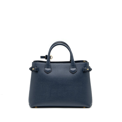BURBERRY THE LARGE BANNER BAG CALFSKIN DARK BLUE/MULTICOLOUR GHW
