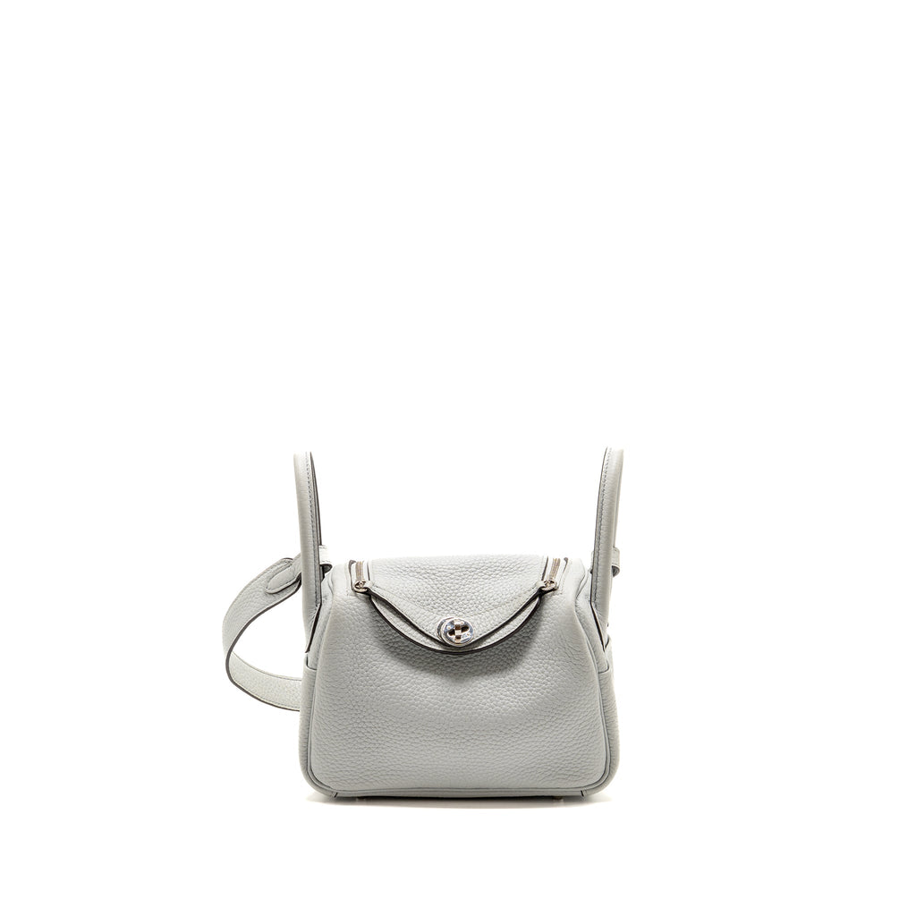 Hermes Mini Lindy Clemence blue pale SHW