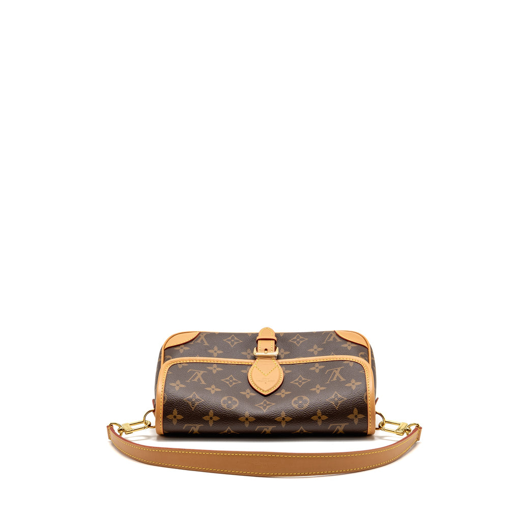Louis Vuitton Diane bag monogram canvas pink strap GHW