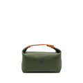 HERMES BRIDE-A-BRAC CASE LARGE MODEL CANVAS DARK GREEN/DARK BLUE/ORANGE SHW