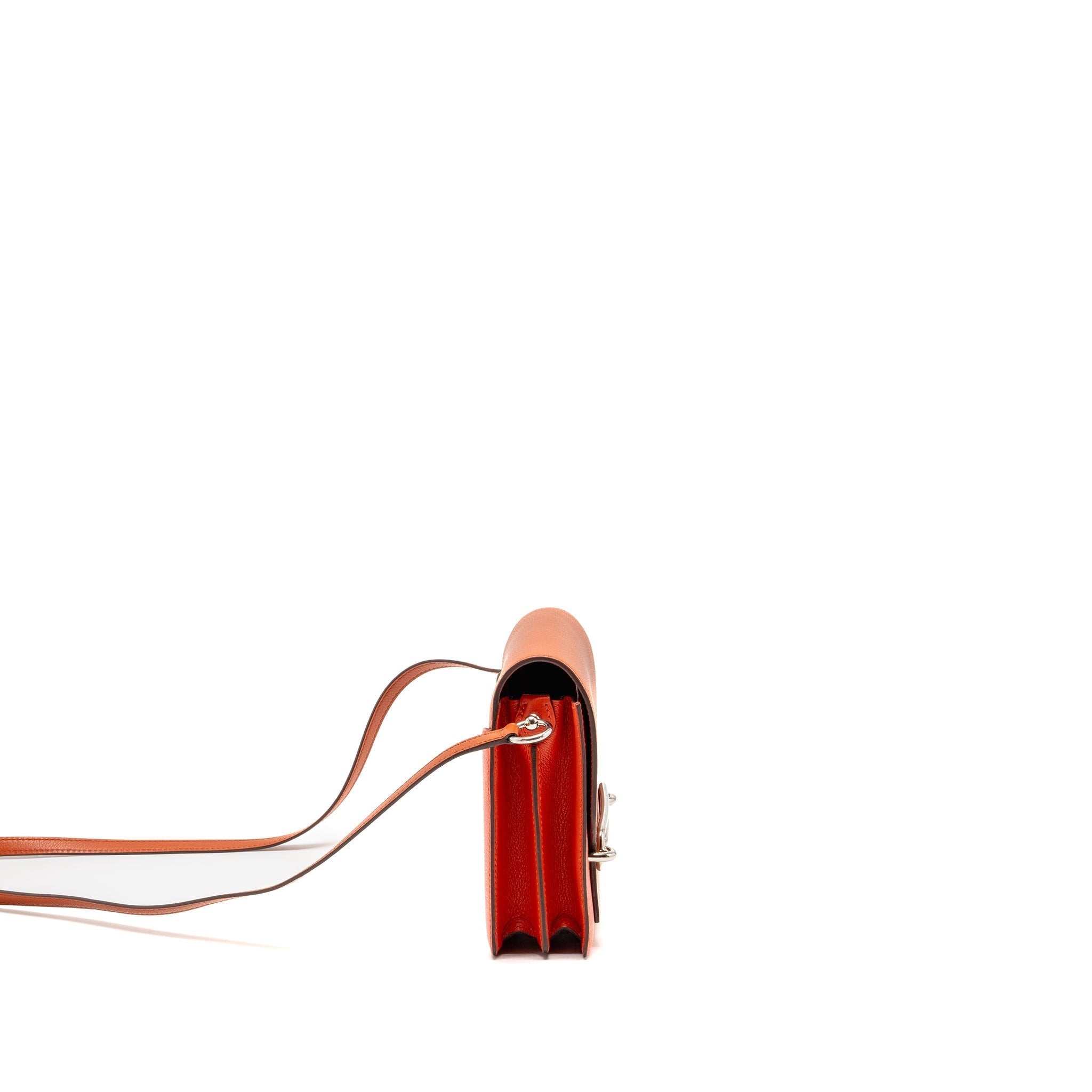 HERMES MINI ROULIS EVERCOLOR BICOLOR CAPUCINE / TERRE BATTUE SHW