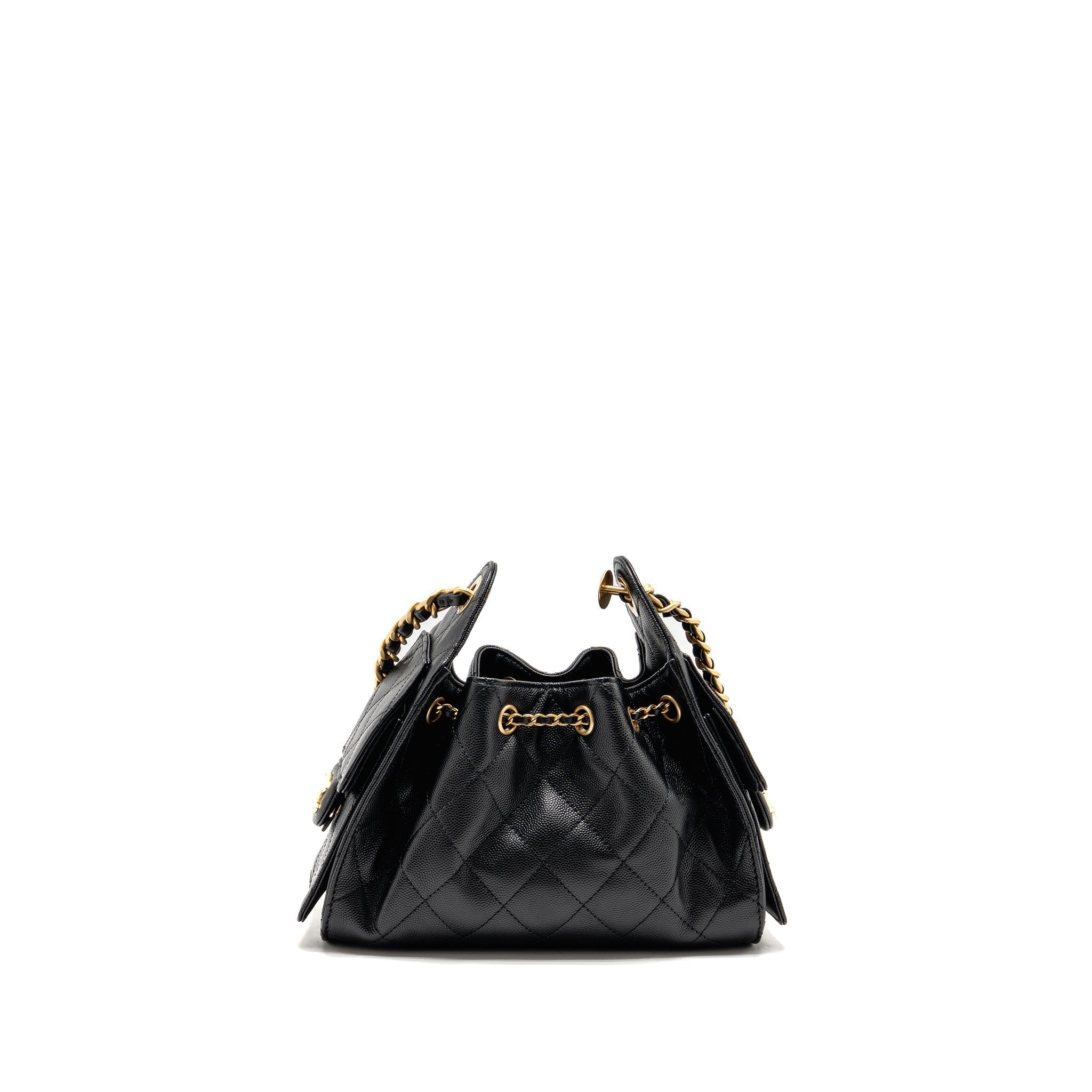 CHANEL MINI 25 BAG CAVIAR BLACK GHW (MICROCHIP)