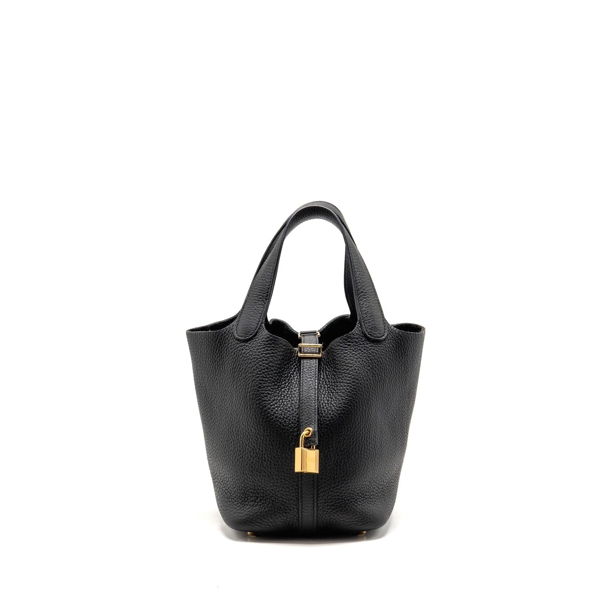 HERMES PICOTIN 18 LOCK BAG CLEMENCE BLACK GHW