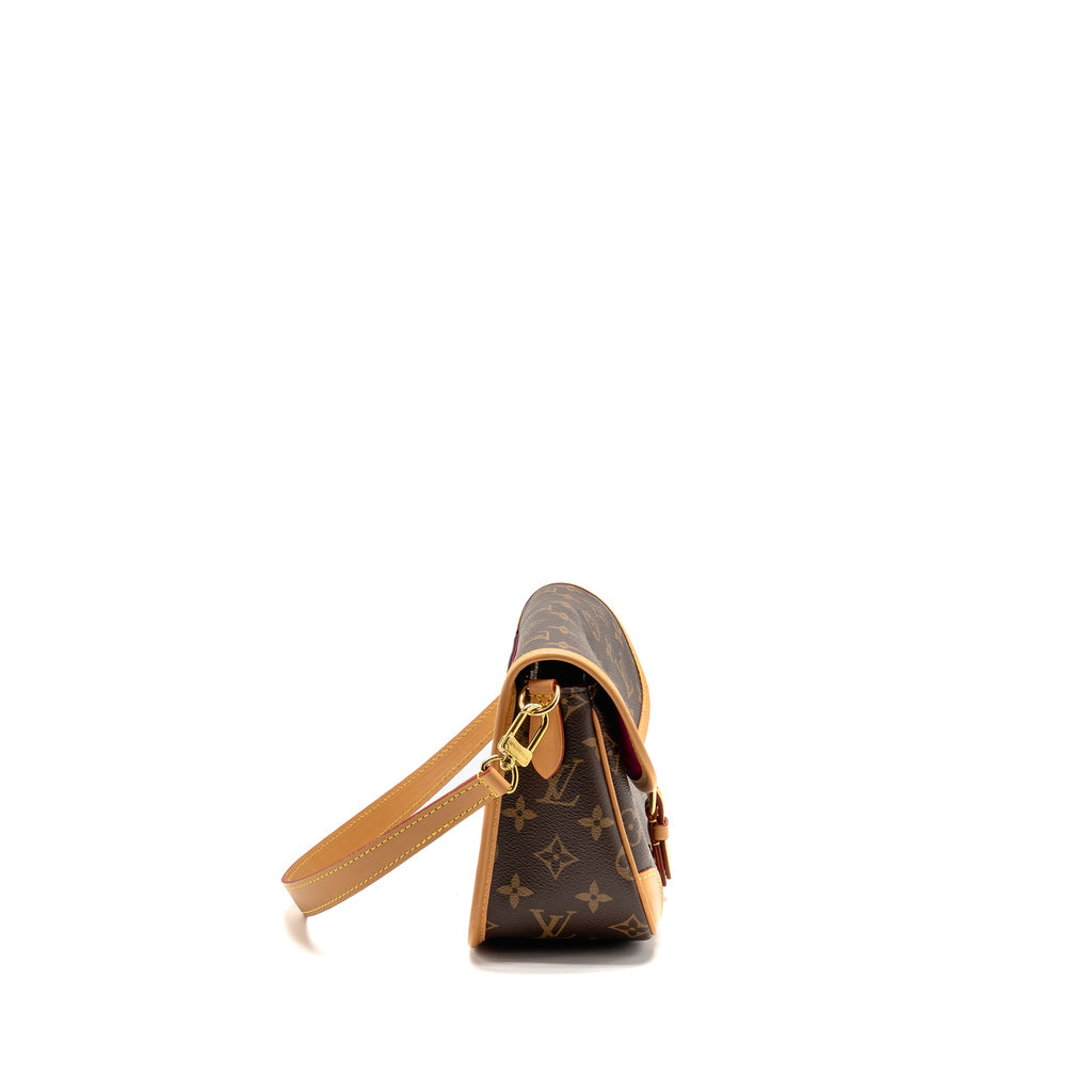 Louis Vuitton Diane bag monogram canvas pink strap GHW