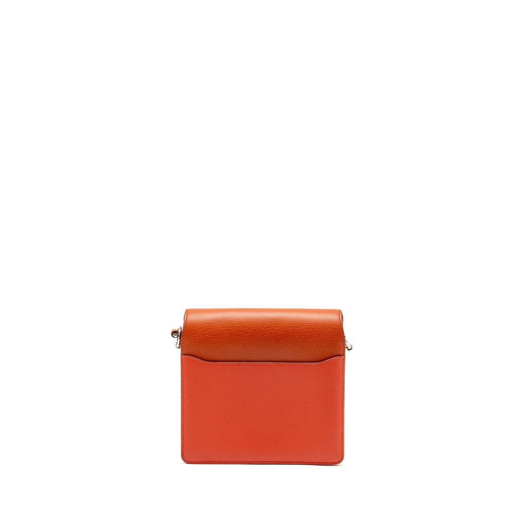 HERMES MINI ROULIS EVERCOLOR BICOLOR CAPUCINE / TERRE BATTUE SHW