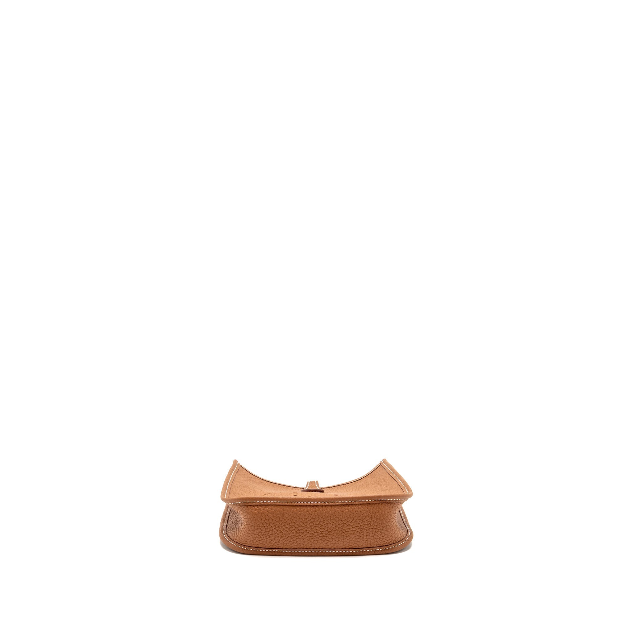 HERMES MINI EVELYNE CLEMENCE GOLD WITH GOLD-BLANC STRAP SHW