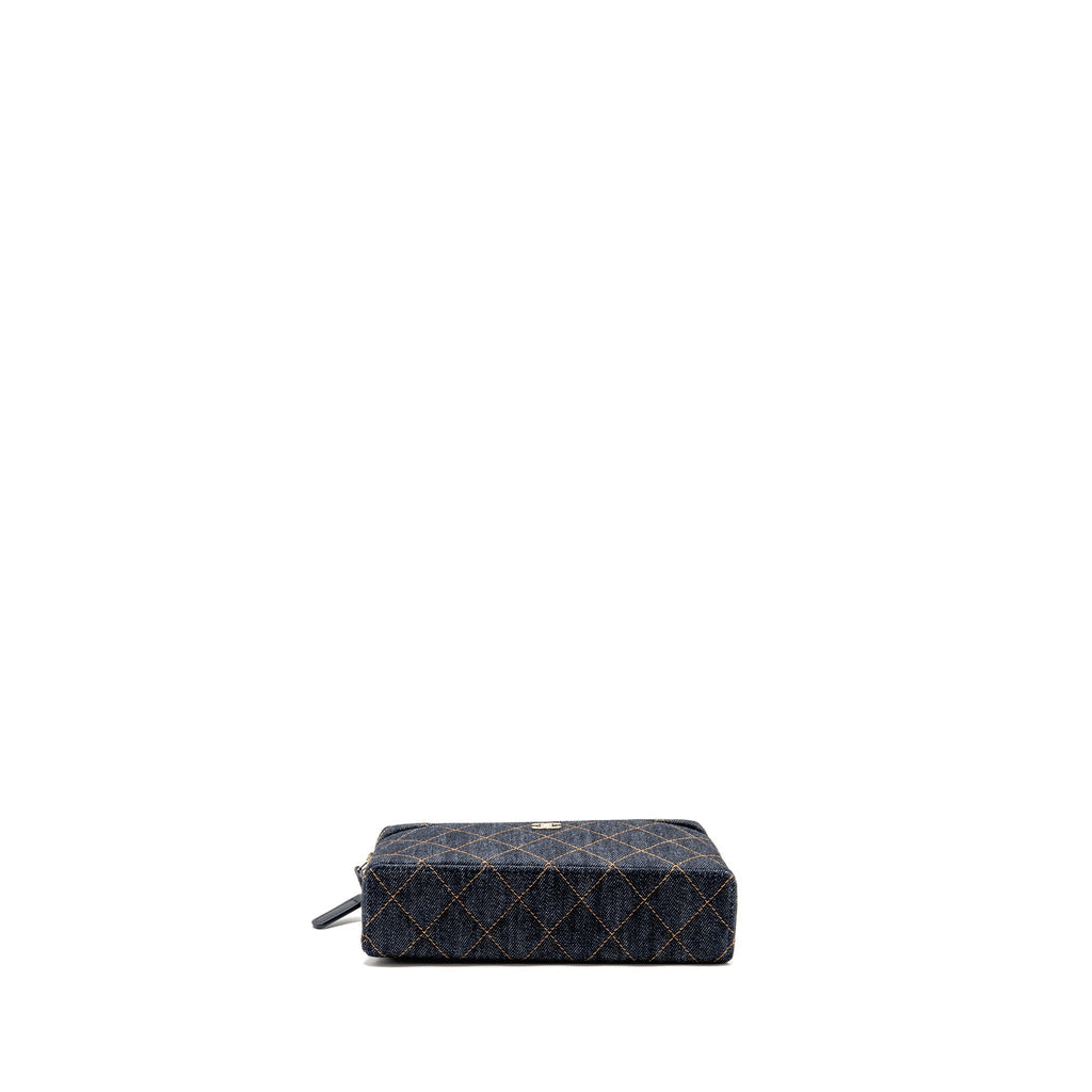 CHANEL 26P TOP HANDLE VANITY DENIM DARK BLUE LGHW (MICROCHIP)
