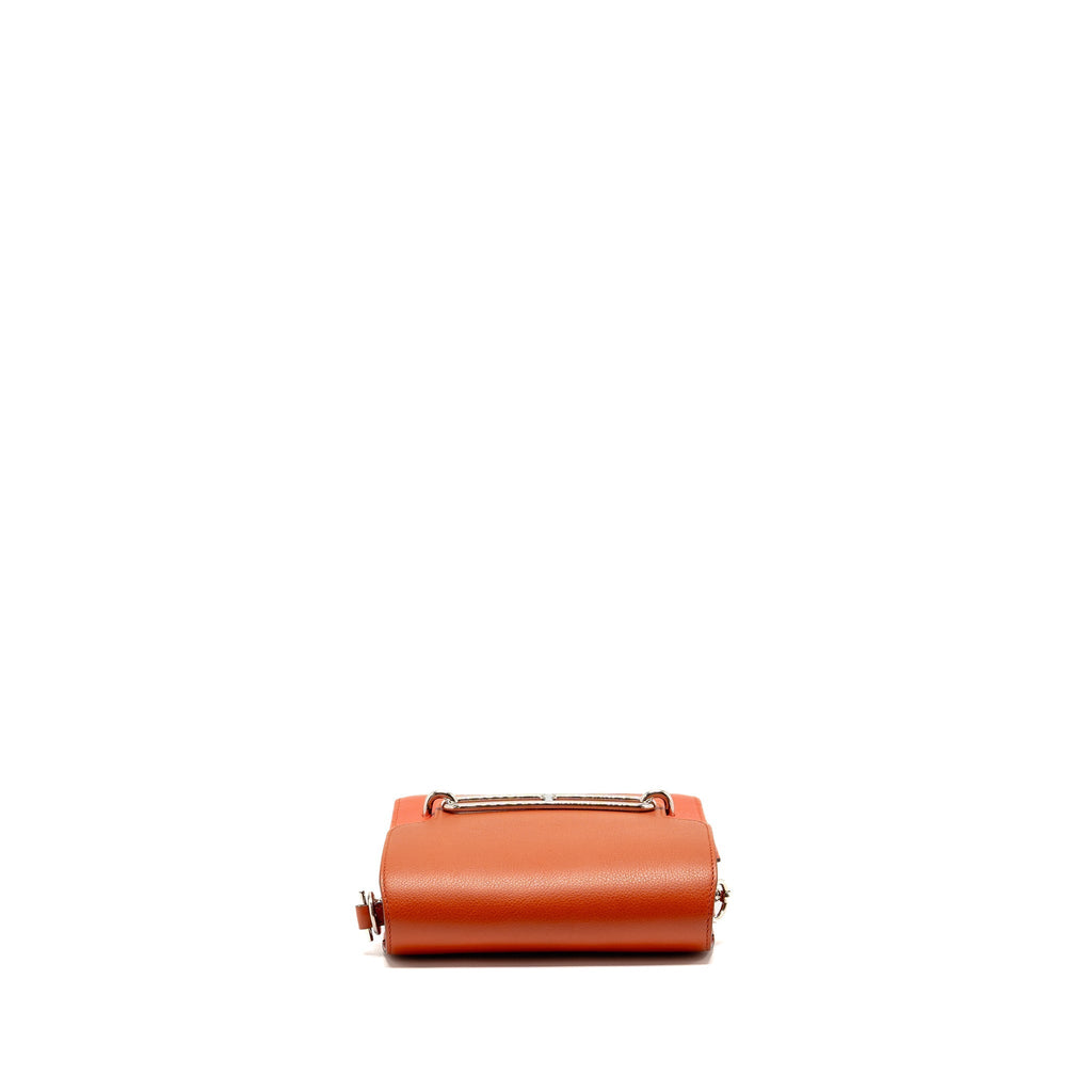 HERMES MINI ROULIS EVERCOLOR BICOLOR CAPUCINE / TERRE BATTUE SHW