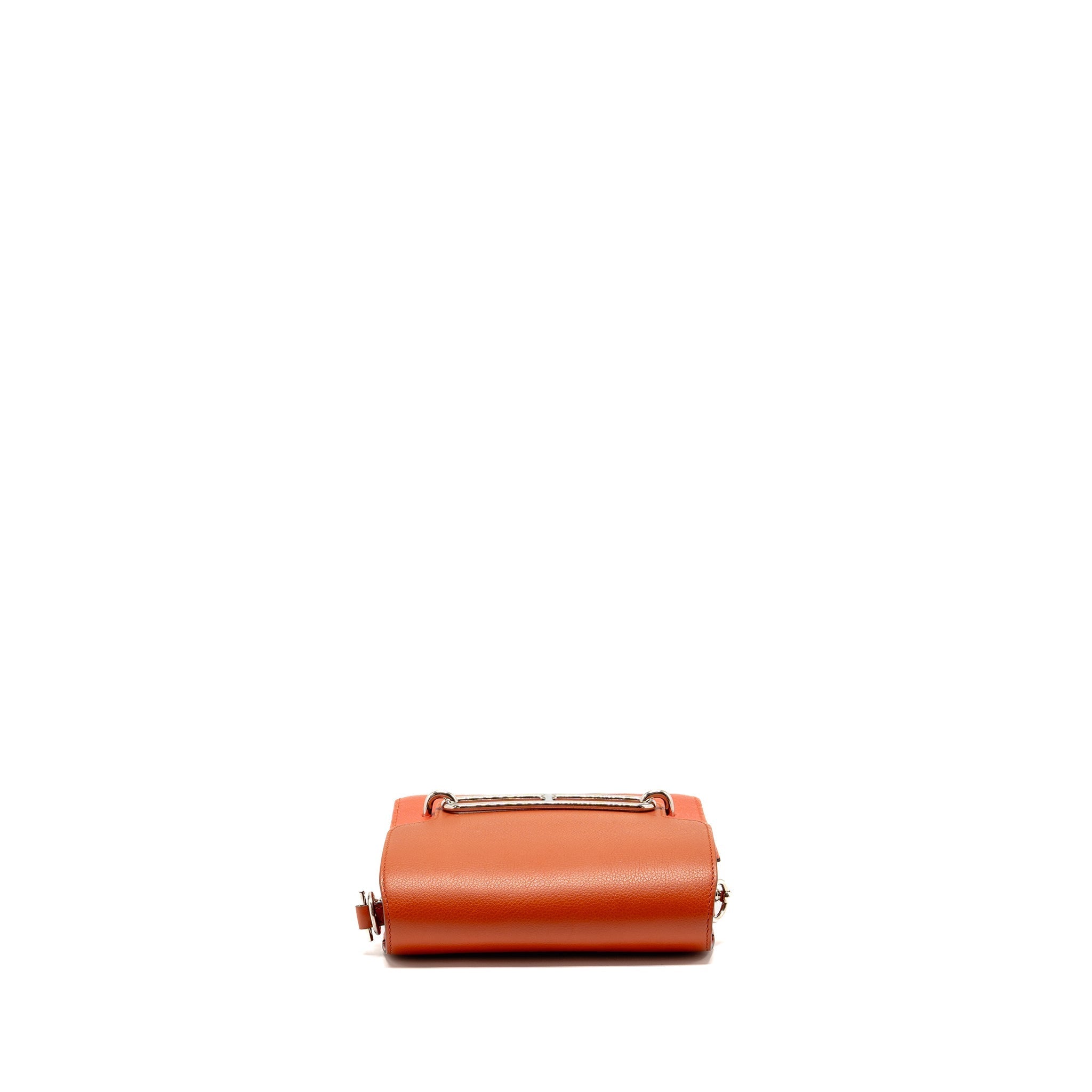HERMES MINI ROULIS EVERCOLOR BICOLOR CAPUCINE / TERRE BATTUE SHW