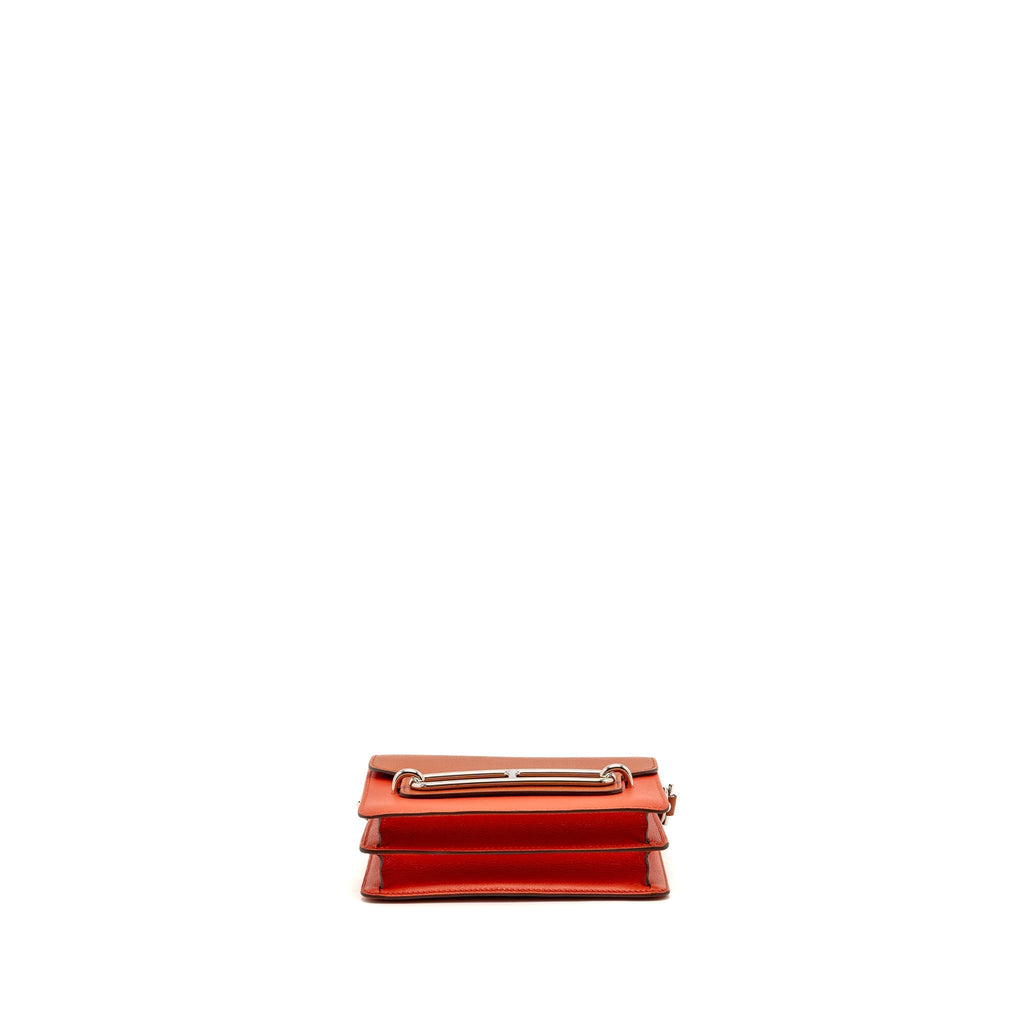 HERMES MINI ROULIS EVERCOLOR BICOLOR CAPUCINE / TERRE BATTUE SHW