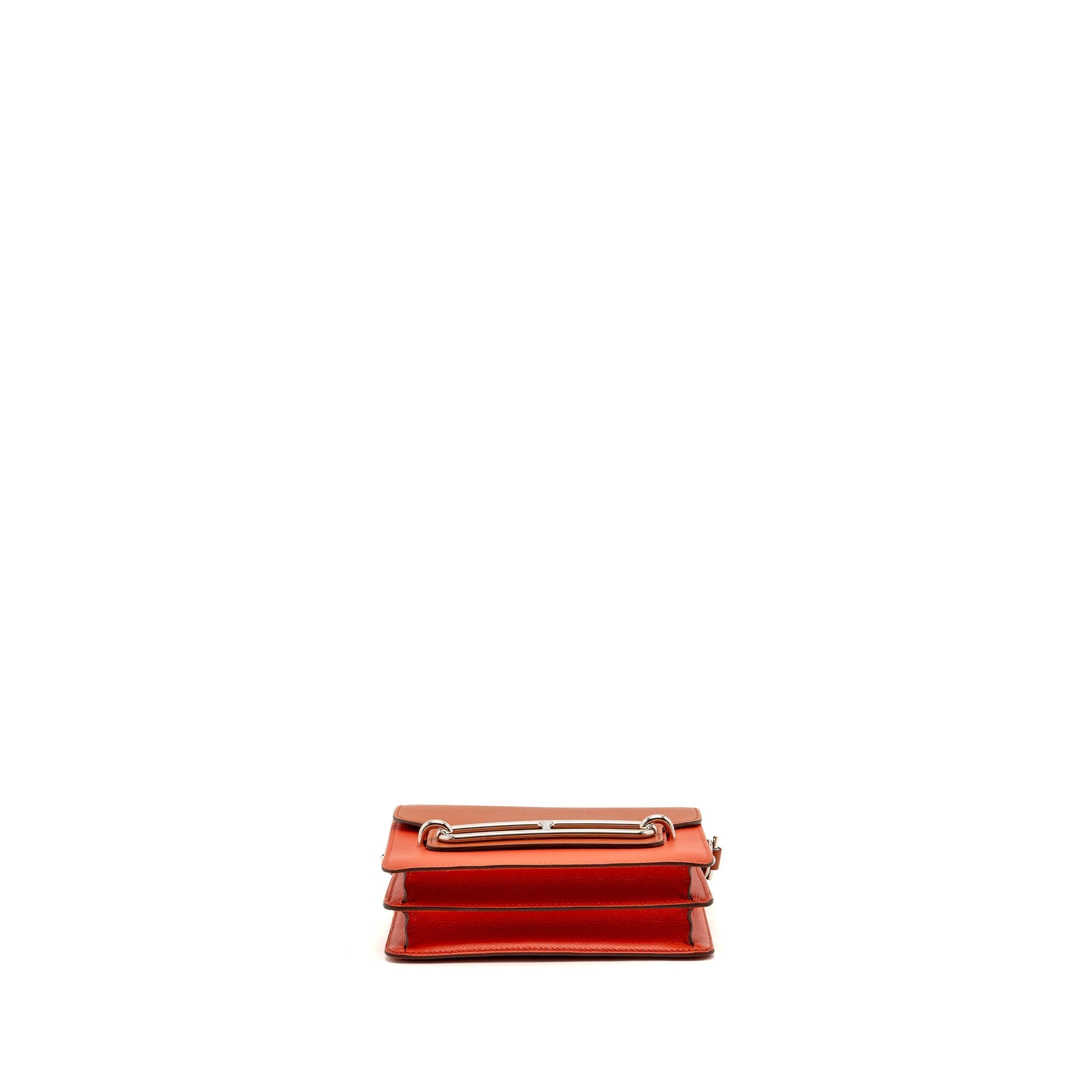 HERMES MINI ROULIS EVERCOLOR BICOLOR CAPUCINE / TERRE BATTUE SHW