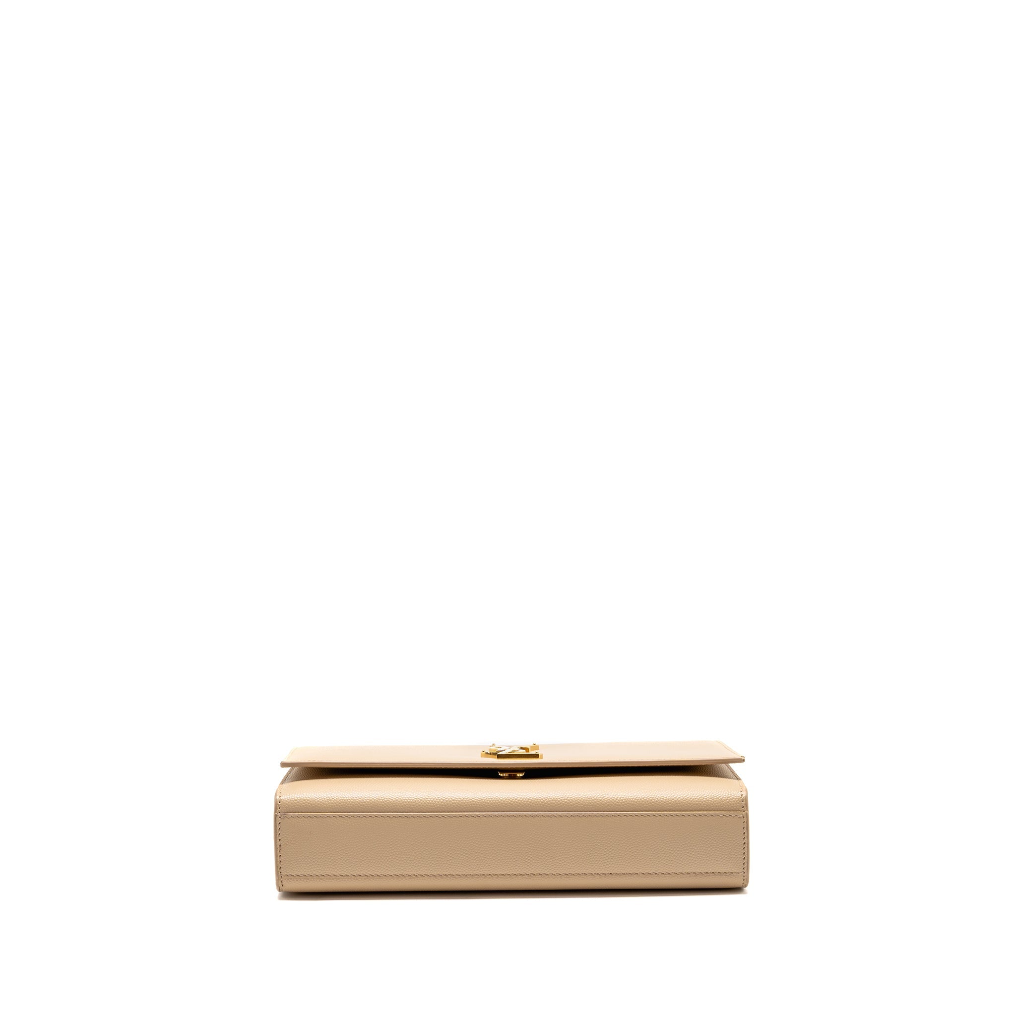 SAINT LAURENT/YSL KATE MEDIUM GRAINED CALFSKIN DARK BEIGE GHW