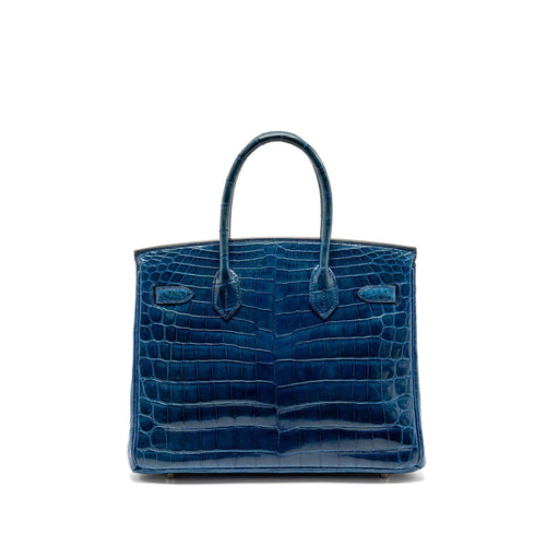 HERMES BIRKIN 30 SHINY CROCODILE NILOTICUS COLVERT SHW