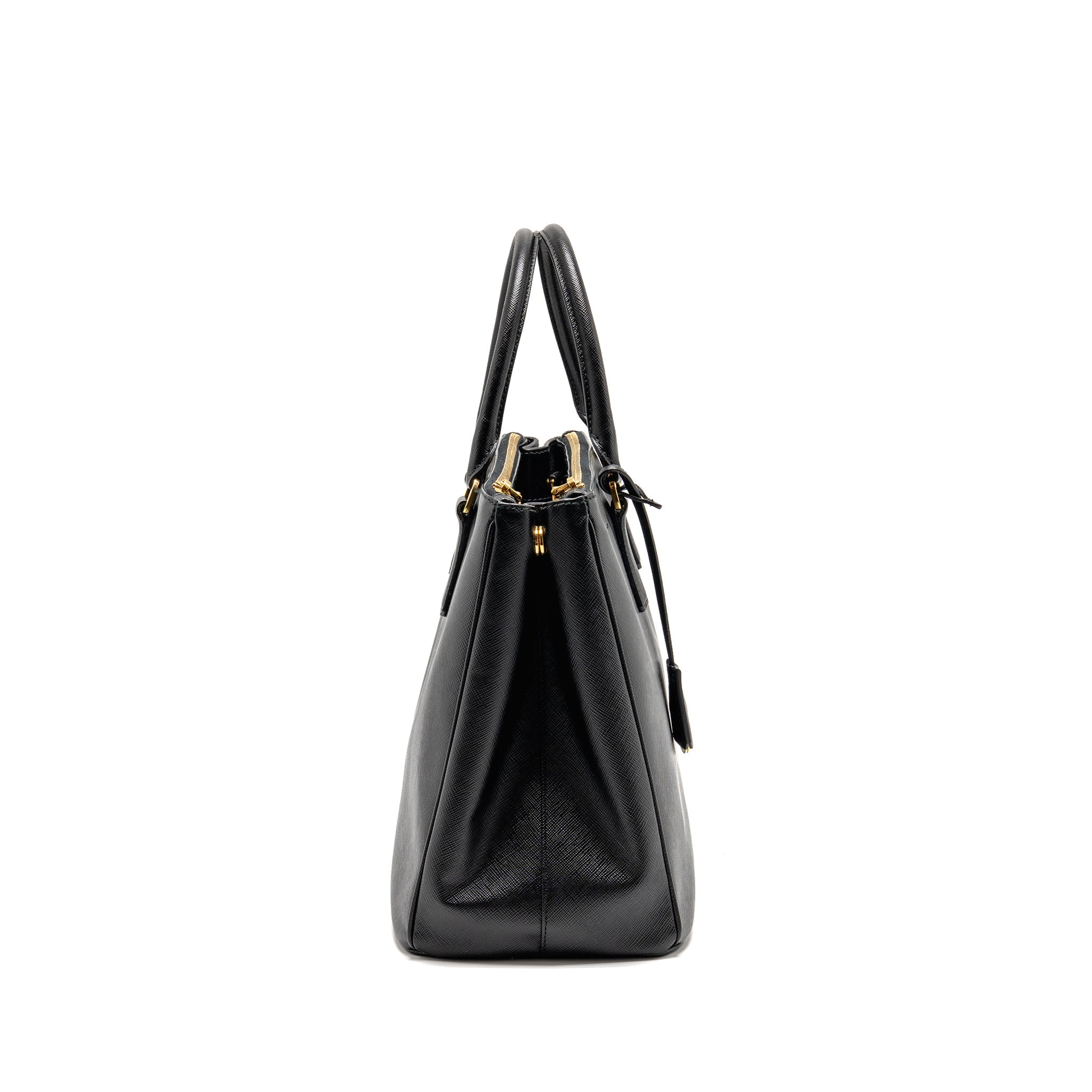 PRADA LARGE SAFFIANO TOTE BAG LEATHER BLACK GHW