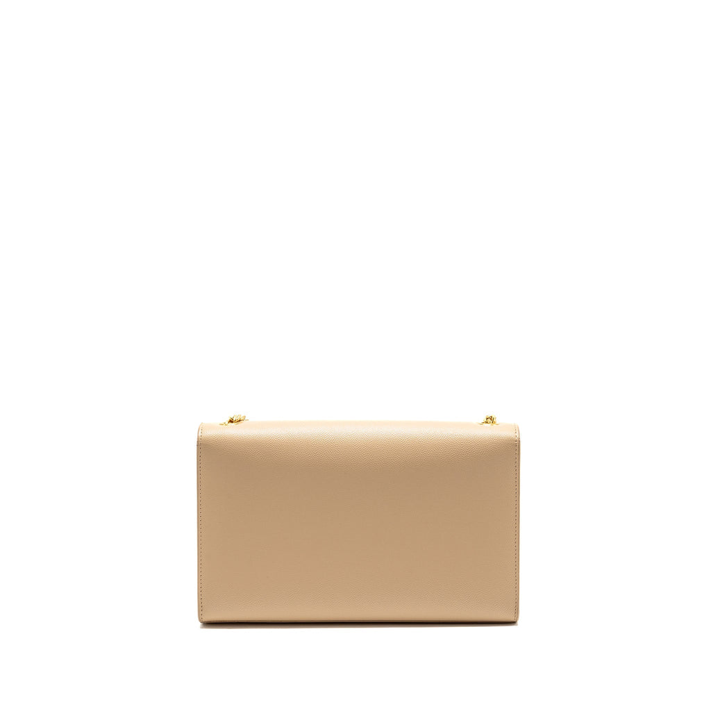 SAINT LAURENT/YSL KATE MEDIUM GRAINED CALFSKIN DARK BEIGE GHW