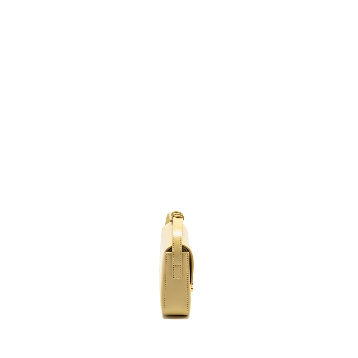 Celine Claude Triomphe Bag Shiny Calfskin Light Yellow GHW