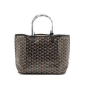 GOYARD SAINT LOUIS PM TOTE GOYARDINE CANVAS/CALFSKIN BLACK SHW