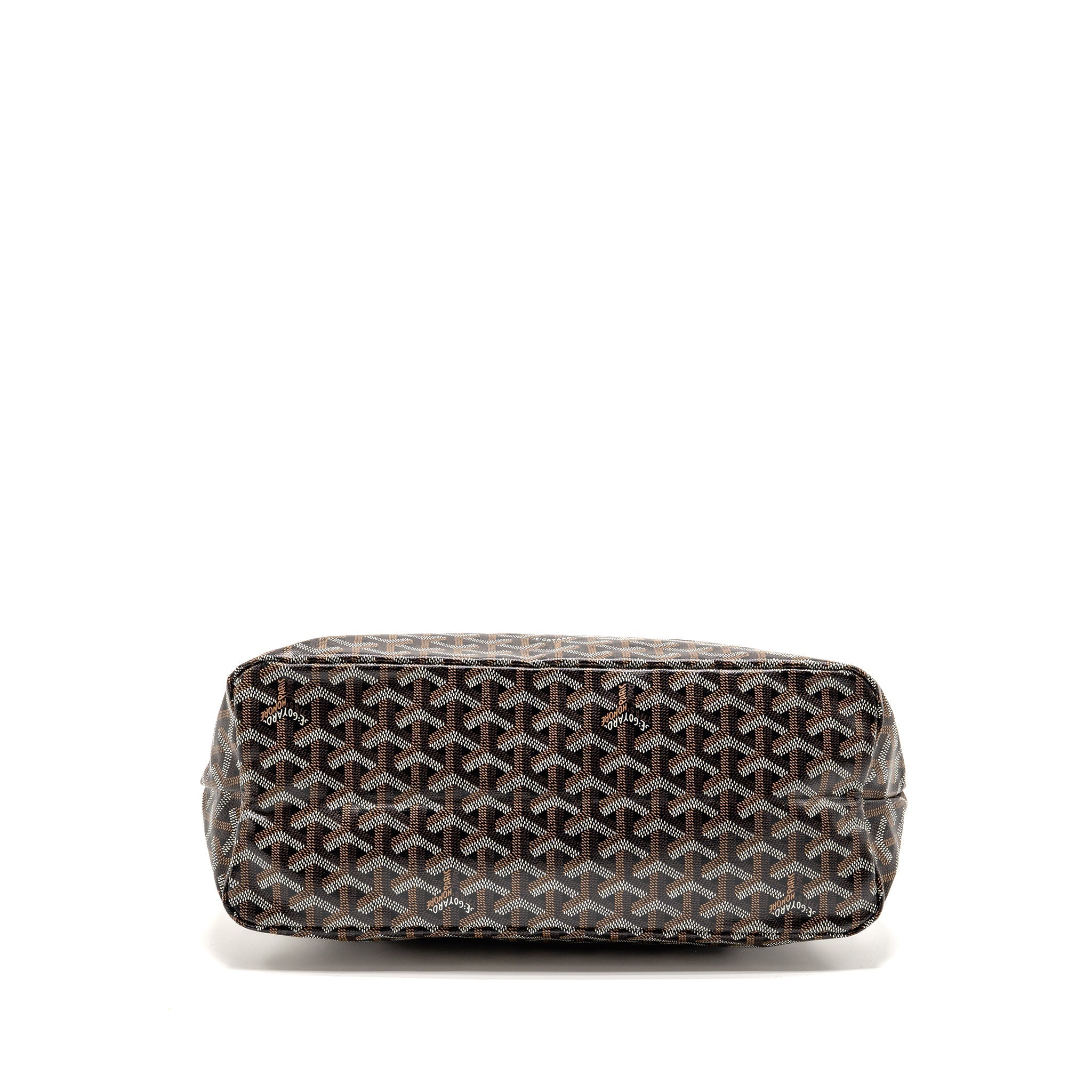 GOYARD BOHEME PM HOBO BAG GOYARDINE CANVAS/CALFSKIN BLACK/NATUREL SHW
