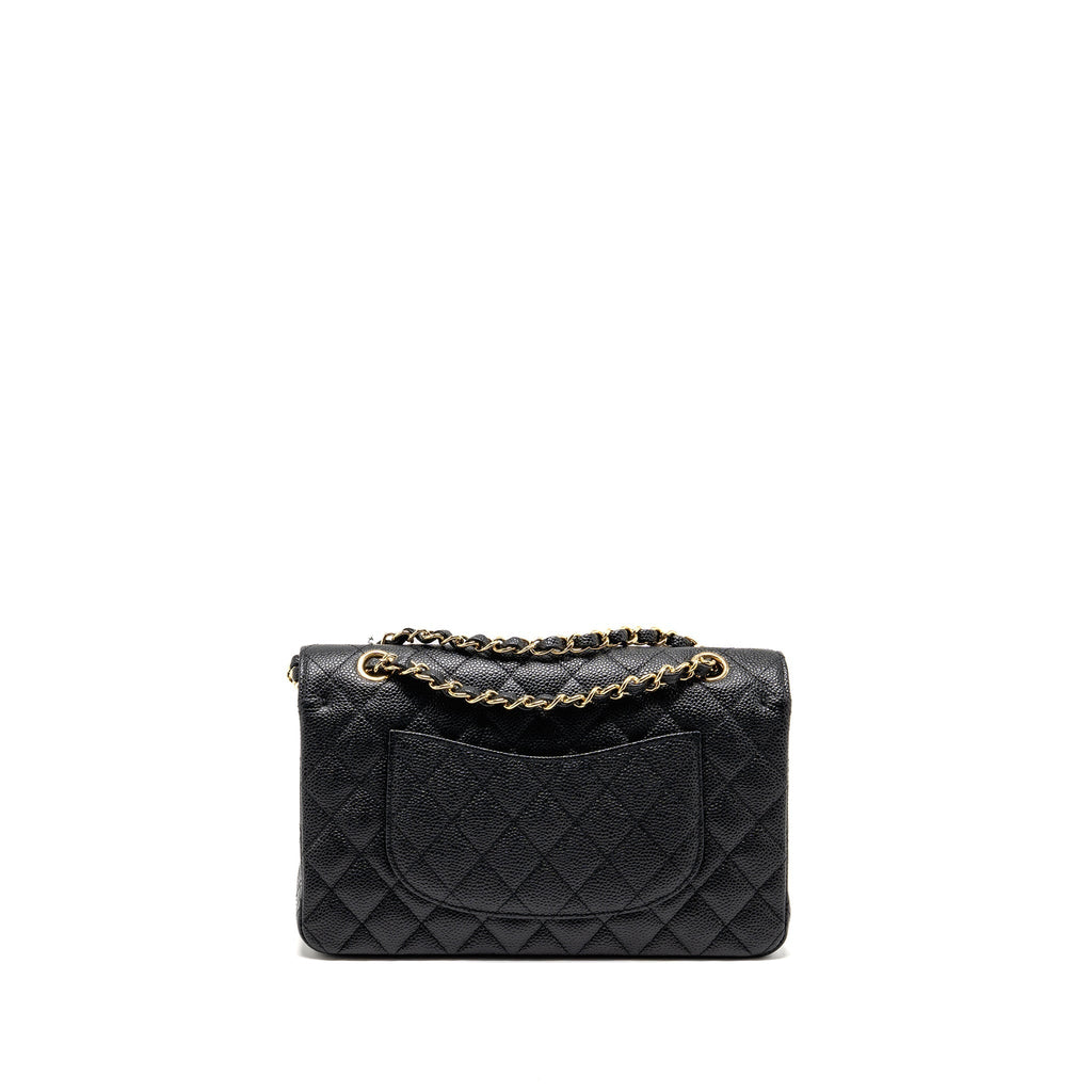 CHANEL MEDIUM CLASSIC DOUBLE FLAP BAG CAVIAR BLACK GHW