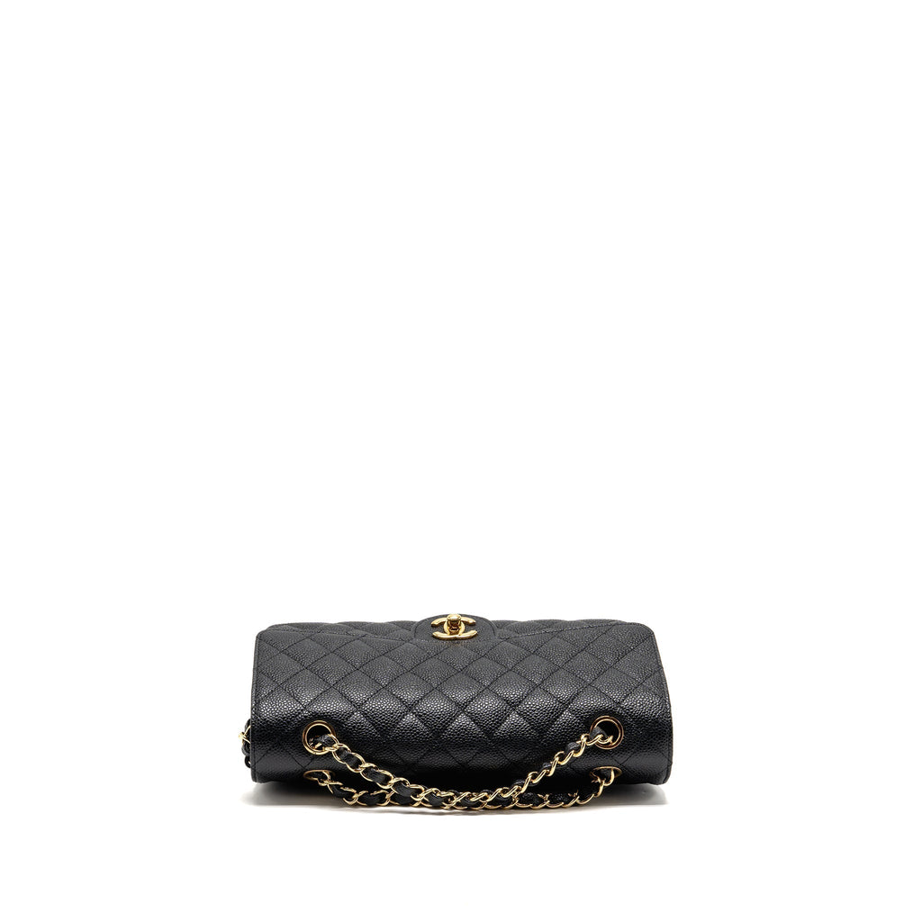 CHANEL MEDIUM CLASSIC DOUBLE FLAP BAG CAVIAR BLACK GHW