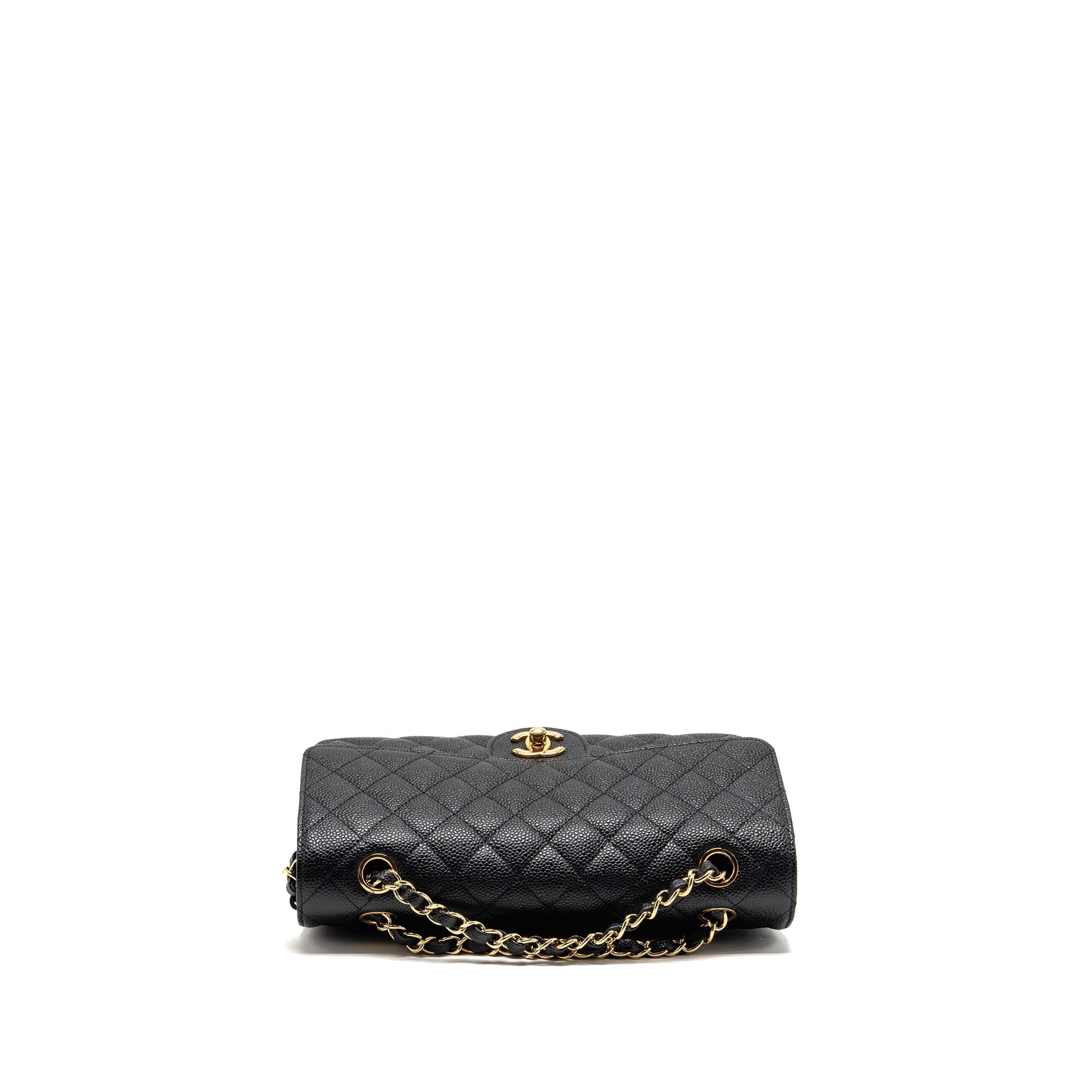 CHANEL MEDIUM CLASSIC DOUBLE FLAP BAG CAVIAR BLACK GHW