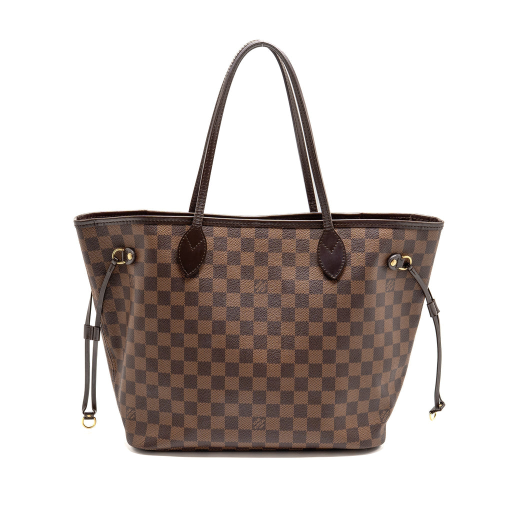 LOUIS VUITTON NEVERFULL MM DAMIER EBENE CANVAS GHW