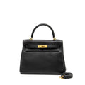 HERMES KELLY 28 TOGO BLACK GHW