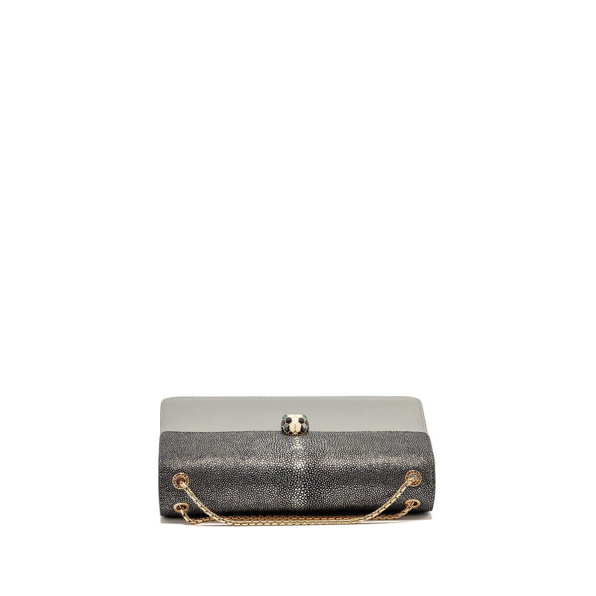 Bvlgari Serpenti Forever Bag Crystal Galuchar/Calfskin Grey RGHW