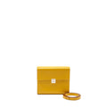 HERMES CLIC 16 WALLET CHEVRE MYSORE JAUNE AMBER SHW