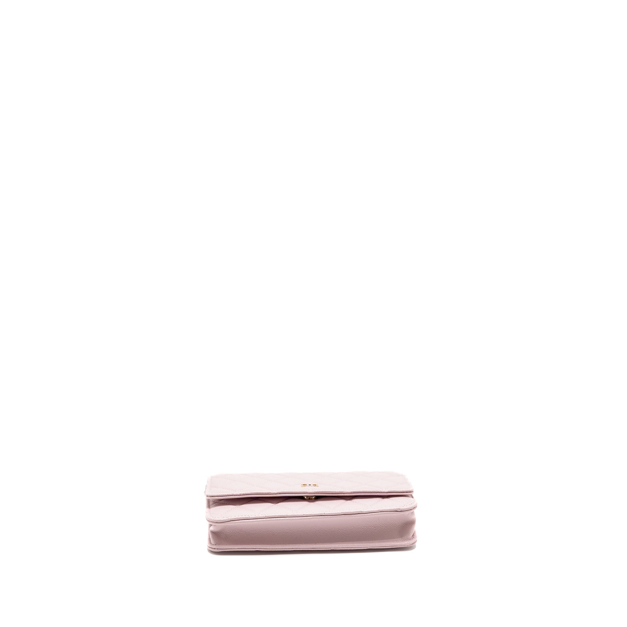 CHANEL CLASSIC WALLET ON CHAIN CAVIAR PINK LGHW