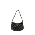 CHANEL 23K SMALL 19 HOBO SHOULDER BAG CALFSKIN BLACK GHW (MICROCHIP)