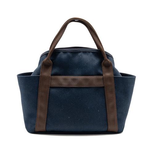 Hermes the grooming bag canvas bleu navy/feu SHW