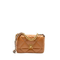 CHANEL SMALL 19 BAG LAMBSKIN CARAMEL MULTICOLOURED HARDWARE (MICROCHIP)