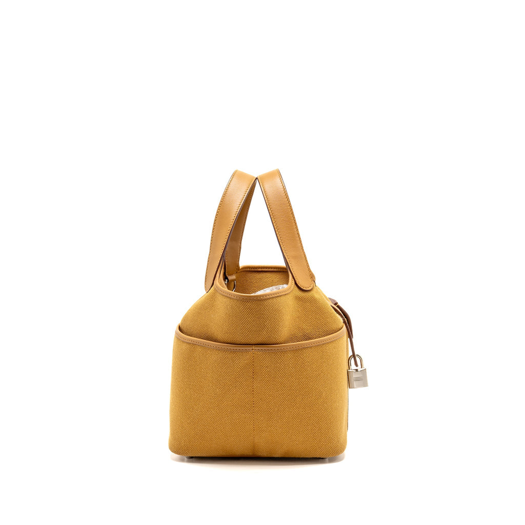 HERMES PICOTIN CARGO18 LOCK BAG SWIFT/TOILE CANVAS DESERT/SESAME SHW