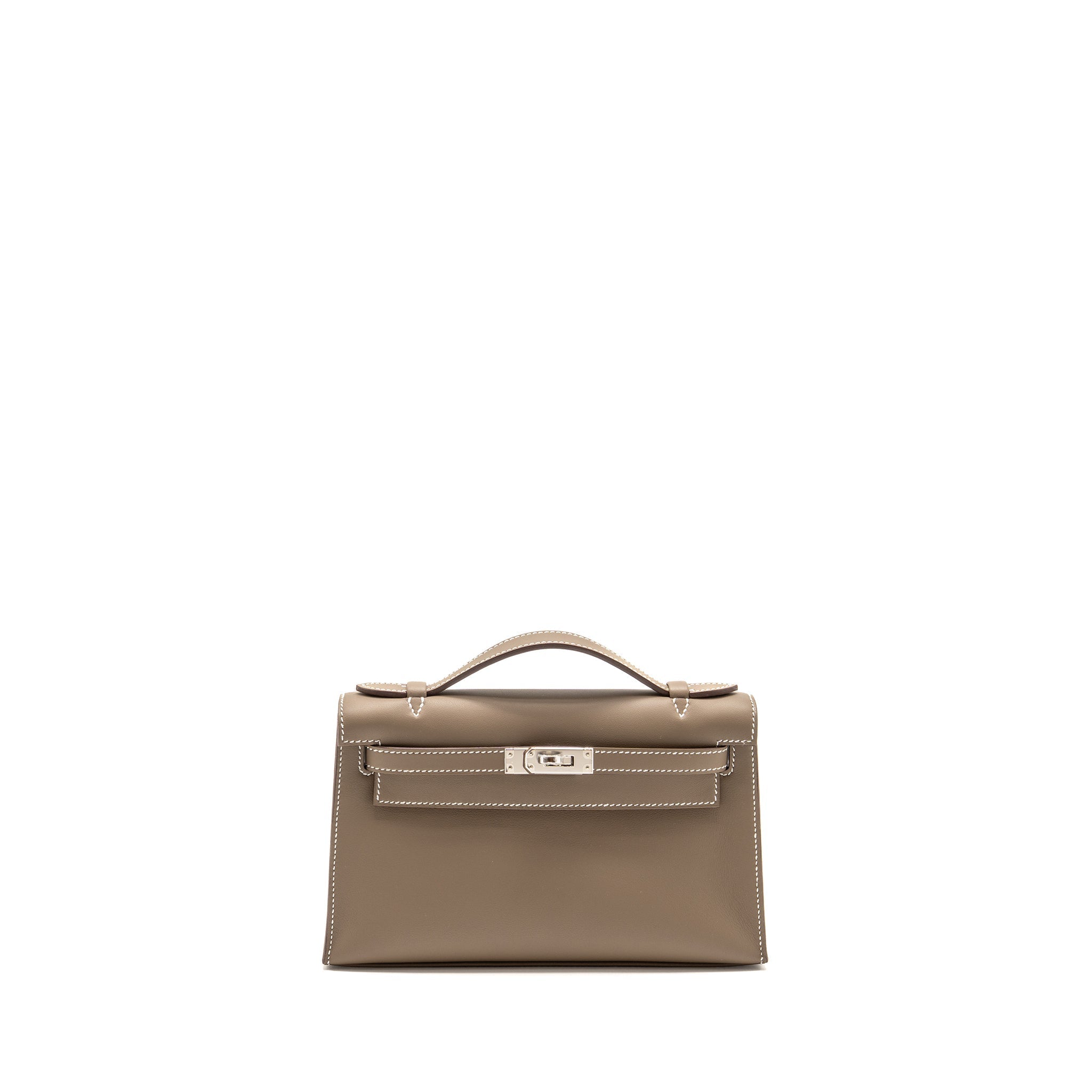 HERMES KELLY POCHETTE SWIFT ETOUPE SHW