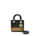 DIOR SMALL LADY DIOR LAMBSKIN BLACK / GOLD LGHW