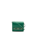 HERMES MINI ROULIS OSTRICH VERT VERTIGO SHW