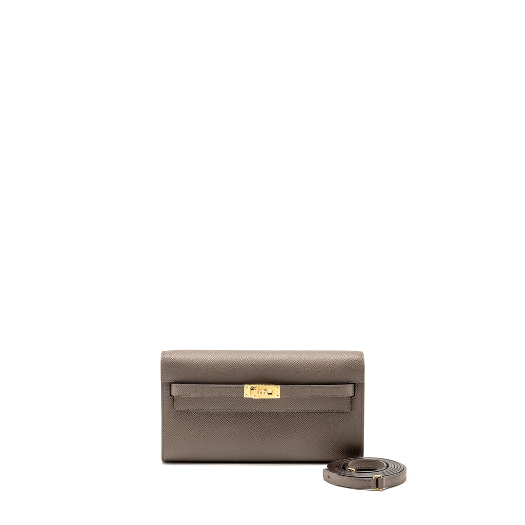 HERMES KELLY TO GO EPSOM GRIS ETAIN GHW
