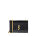 SAINT LAURENT/YSL LARGE KATE CHAIN BAG GRAINED CALFSKIN BLACK GHW
