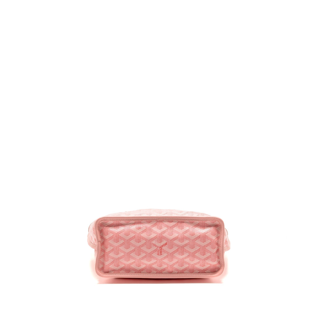 GOYARD MINI ANJOU TOTE GOYARDINE CANVAS / CALFSKIN PINK