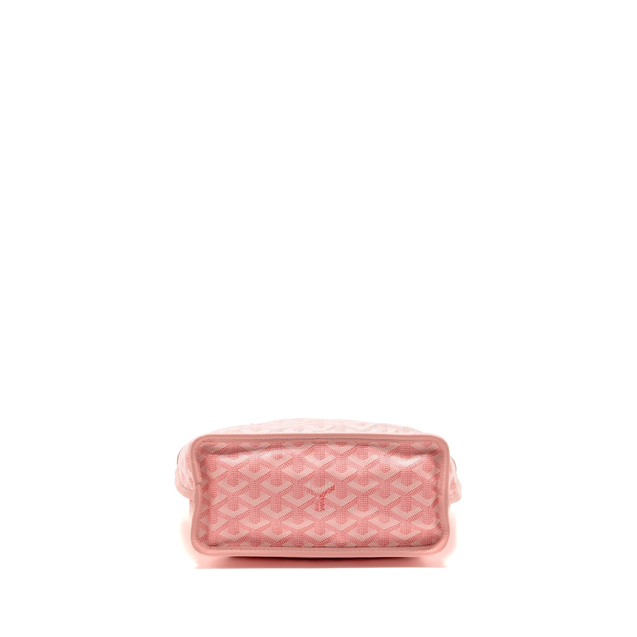 GOYARD MINI ANJOU TOTE GOYARDINE CANVAS / CALFSKIN PINK