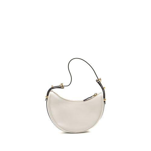 PRADA ARQUÉ SMALL SHOULDER BAG CALFSKIN WHITE GHW