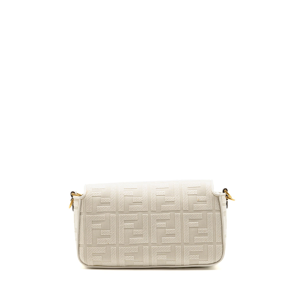 Fendi Baguette bag fabric white GHW