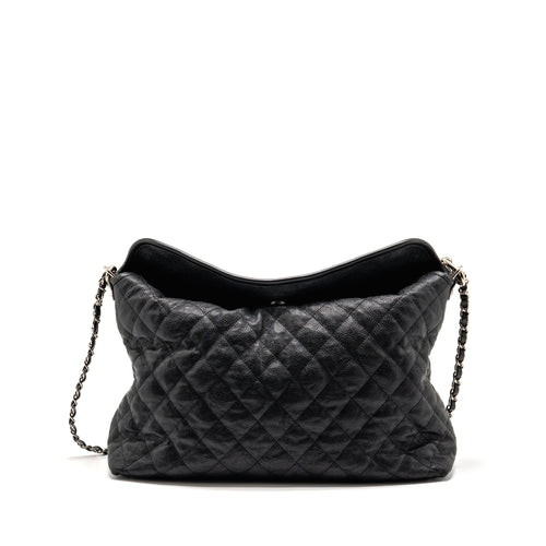 Chanel French Riviera Hobo Bag Caviar Black SHW