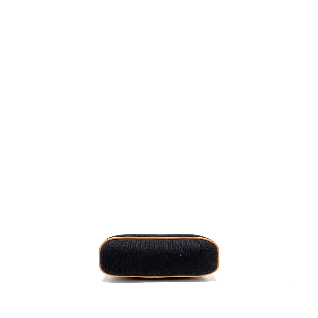 HERMES BOLIDE CASE, MINI MODEL COTTON BLACK/ORANGE SHW