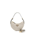 PRADA ARQUÉ SMALL SHOULDER BAG CALFSKIN WHITE GHW