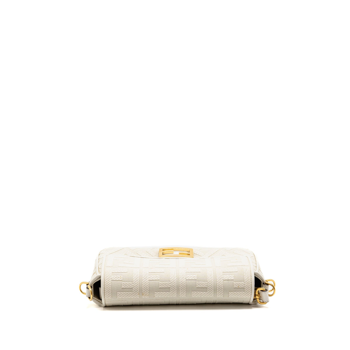 Fendi Baguette bag fabric white GHW