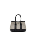 HERMES NEO GARDEN PARTY 23 CANVAS/NEGONDA ECRU/BLACK SHW
