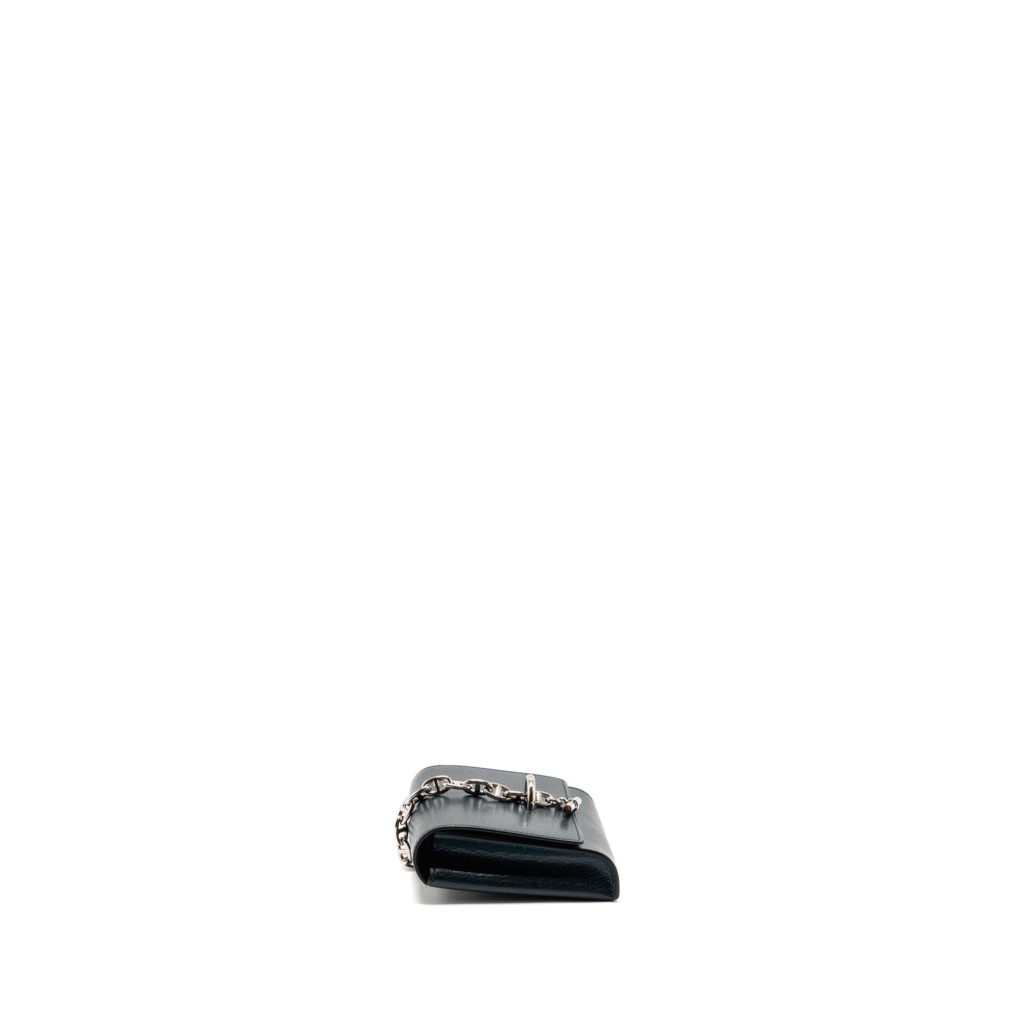 HERMES CHAINE D’ANCRE TO GO WALLET CHEVRE CHAMKILA VERT CYPRES SHW